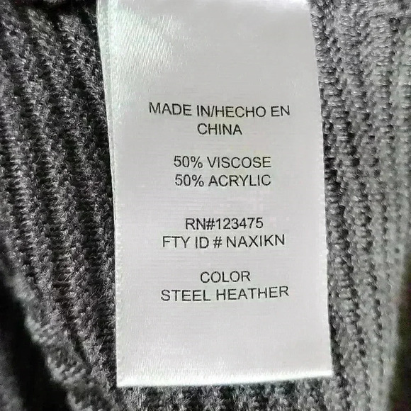 3/$30 Adrienne Vittadini Ribbed Wrist Split Side Cowl Neck Long Sleeve Sweater - Picture 7 of 7